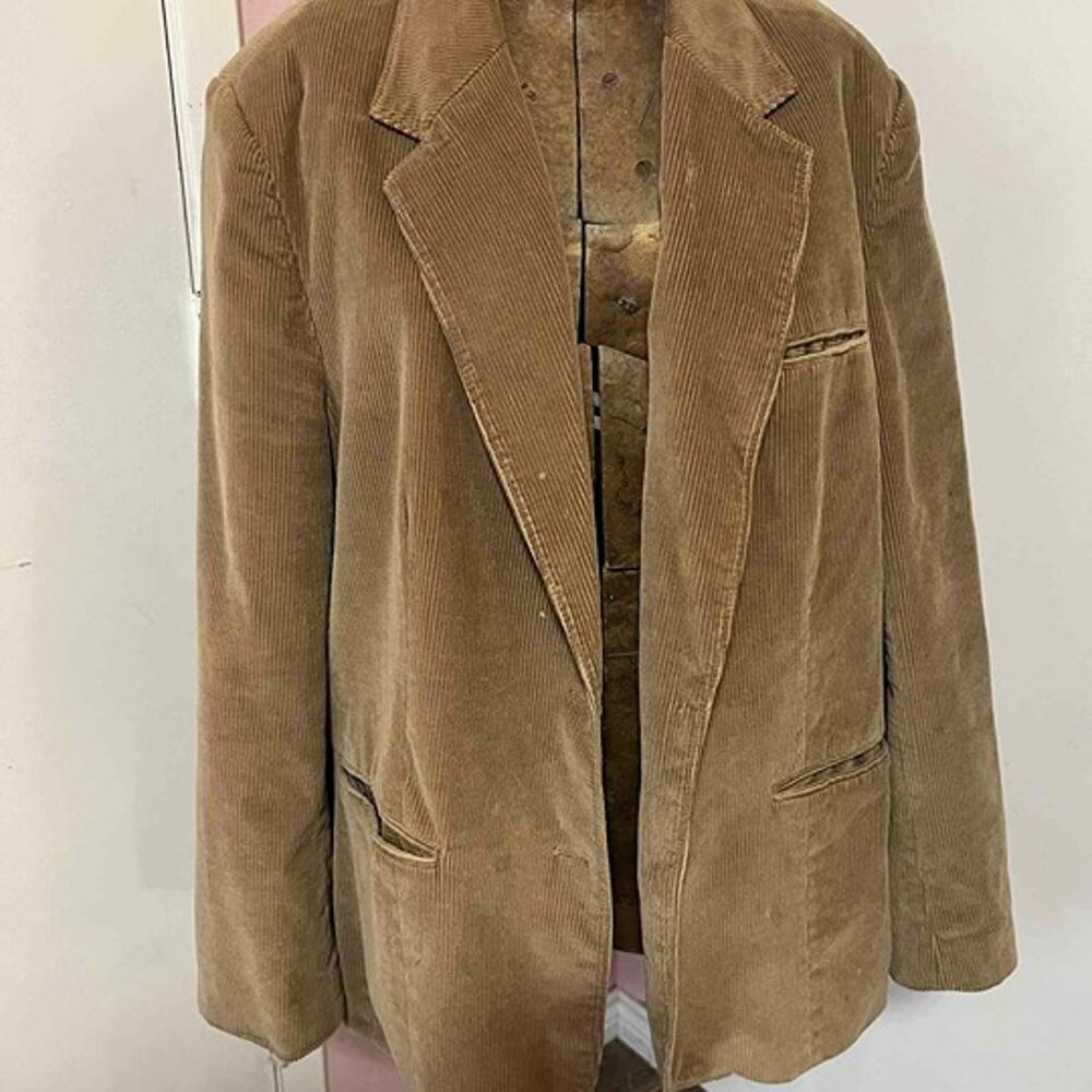 Vintage Sue Brett Corduroy Blazer – Size 24 – Made in Japan Plus Size